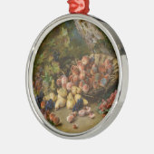 Stillleben mit Früchten Silbernes Ornament (Links)