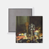 Stillleben mit Früchten und Schalentieren Magnet (Vorderseite/Rückseite)