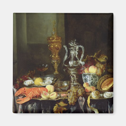 Stillleben mit Früchten und Schalentieren Magnet (Vorne)