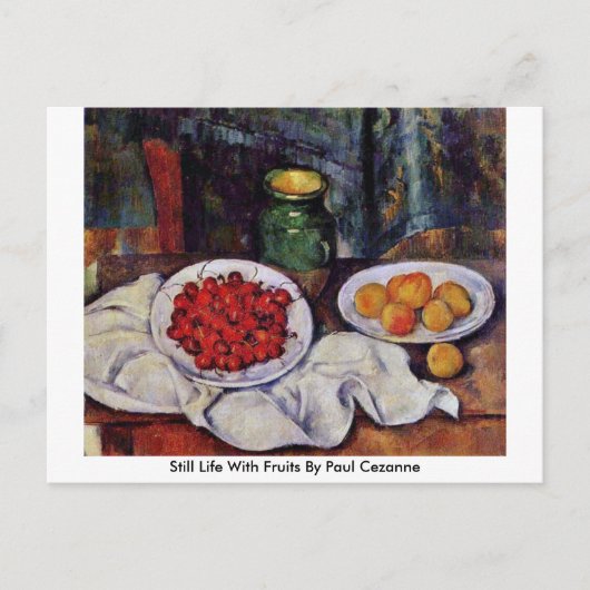 Stillleben mit Früchten von Paul Cezanne Postkarte (Vorderseite)