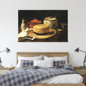 Stillleben mit gelbem Strohhut-Galerie umwickelt Leinwanddruck (Insitu (Schlafzimmer))