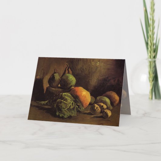 Stillleben mit Gemüse und Obst von van Gogh Karte (Vorderseite)