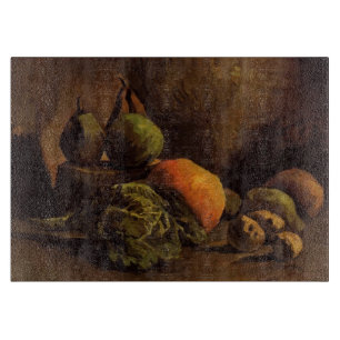 Stillleben mit Gemüse und Obst von Van Gogh Schneidebrett