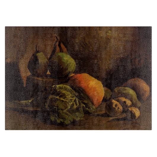 Stillleben mit Gemüse und Obst von Van Gogh Schneidebrett (Vorderseite)