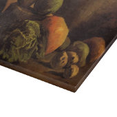 Stillleben mit Gemüse und Obst von Van Gogh Schneidebrett (Ecke)