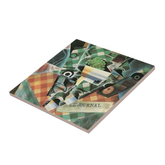 Stillleben mit geprüftem Tabletekloth von Juan Gri Fliese (Seite)