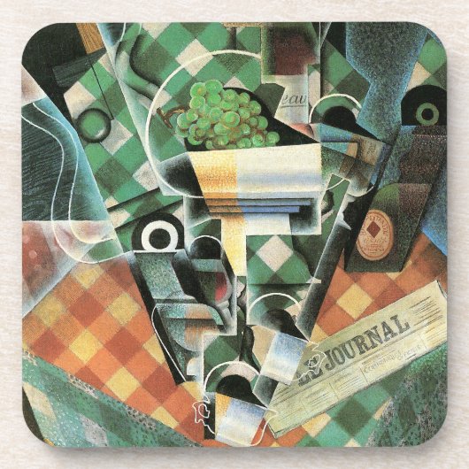 Stillleben mit geprüftem Tabletekloth von Juan Gri Getränkeuntersetzer (Vorderseite)