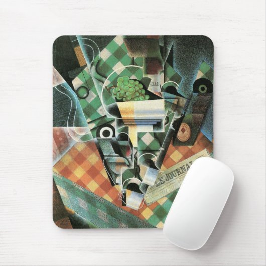 Stillleben mit geprüftem Tabletekloth von Juan Gri Mousepad (Mit Mouse)