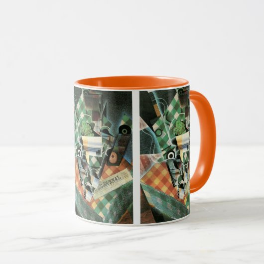 Stillleben mit geprüftem Tabletekloth von Juan Gri Tasse (VorderseiteRechts)