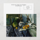Stillleben mit Ginger Jar und Eggpflanzen Postkarte (Vorne/Hinten)