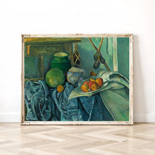 Stillleben mit Ginger Jar und Eggplants, Cezanne Poster