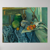 Stillleben mit Ginger Jar und Eggplants, Cezanne Poster (Vorne)