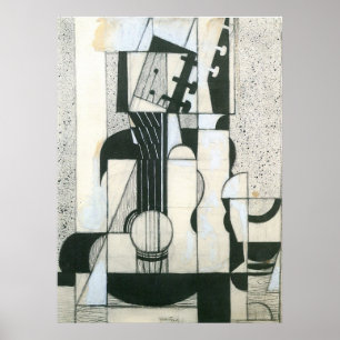 Stillleben mit Gitarre durch Juan Gris Poster