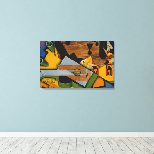 Stillleben mit Gitarre Leinwanddruck (Insitu (Holzboden))