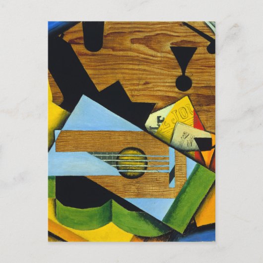Stillleben mit Gitarre von Juan Gris Postkarte (Vorderseite)