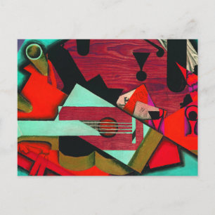 Stillleben mit Gitarre von Juan Gris Postkarte