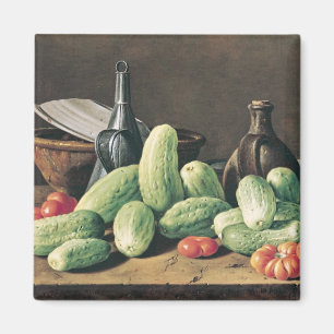 Stillleben mit Gurken und Tomaten Magnet