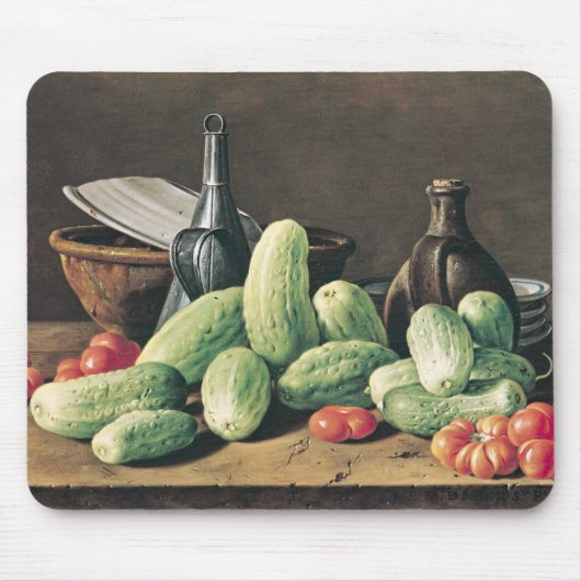 Stillleben mit Gurken und Tomaten Mousepad (Vorne)