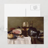 Stillleben mit Ham 2 Postkarte (Vorne/Hinten)