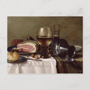 Stillleben mit Ham 2 Postkarte