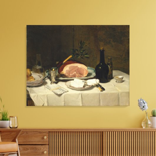 Stillleben mit Ham Leinwanddruck (Insitu (Wohnzimmer))