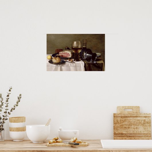 Stillleben mit Ham Poster (Küche)