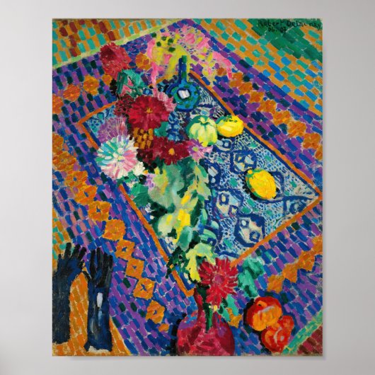 Stillleben mit Handschuhen | Robert Delaunay Poster (Vorne)