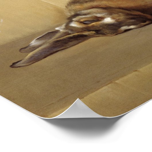 Stillleben mit Hase Poster (Ecke)