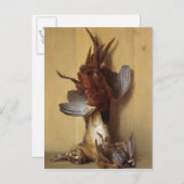 Stillleben mit Hase Postkarte (Vorne/Hinten)