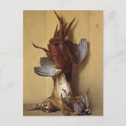 Stillleben mit Hase Postkarte (Vorderseite)