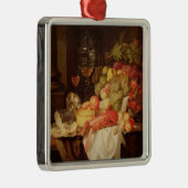 Stillleben mit Hummer Silbernes Ornament (Rechts)