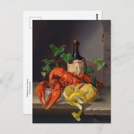 Stillleben mit Hummer von Anonymous Postkarte (Vorne/Hinten)