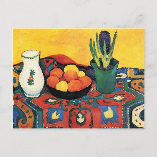 Stillleben mit Hyacinthe von August Macke Postkarte (Vorderseite)