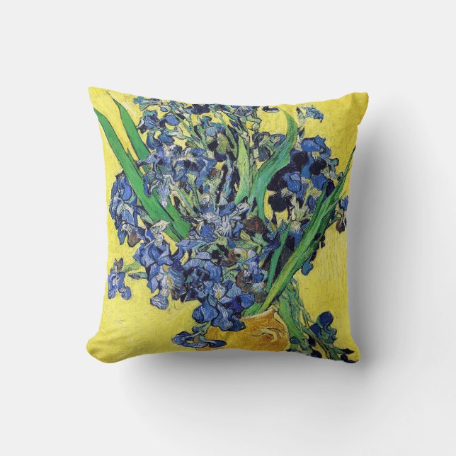 Stillleben mit Iris Vincent van Gogh Kissen (Vorderseite)