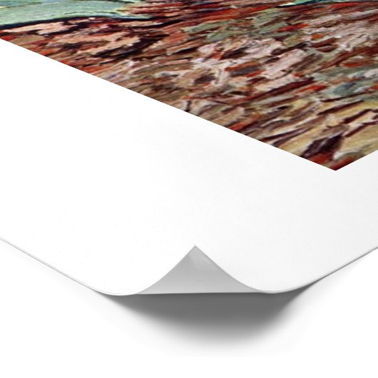 Stillleben mit Iris von Vincent Van Gogh Poster (Ecke)