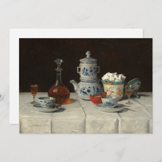 Stillleben mit Kaffee-Einstellung | Albert Anker (Vorne/Hinten)