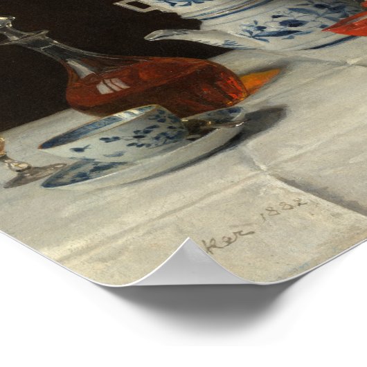 Stillleben mit Kaffee-Einstellung | Albert Anker Poster (Ecke)