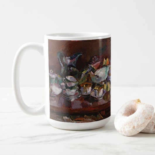 Stillleben mit Kaffeekuchen | Anton Faistauer Kaffeetasse (Mit Donut)