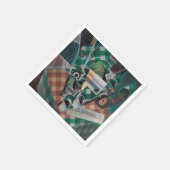 Stillleben mit karierter Tischdecke von Juan Gris Serviette (Ecke)