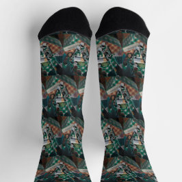 Stillleben mit karierter Tischdecke von Juan Gris Socken