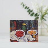 Stillleben mit Kirschen und Pfirsichen von Paul Cé Postkarte (Stehend Vorderseite)