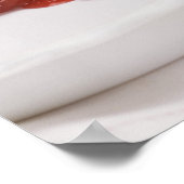 Stillleben mit Kirschkuchen Poster (Ecke)