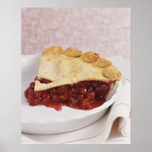 Stillleben mit Kirschkuchen Poster (Vorne)