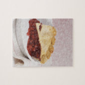 Stillleben mit Kirschkuchen Puzzle (Horizontal)