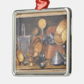 Stillleben mit Küchen-Geräten Silbernes Ornament (Links)