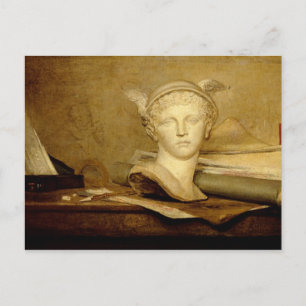 Stillleben mit Kunstattributen, 1765-66 Postkarte