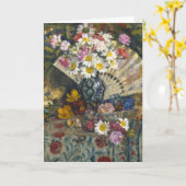 Stillleben mit Lüfter Karte (Gelbe Blume)