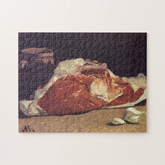 Stillleben mit Meat Monet Schöne Kunst Puzzle (Horizontal)