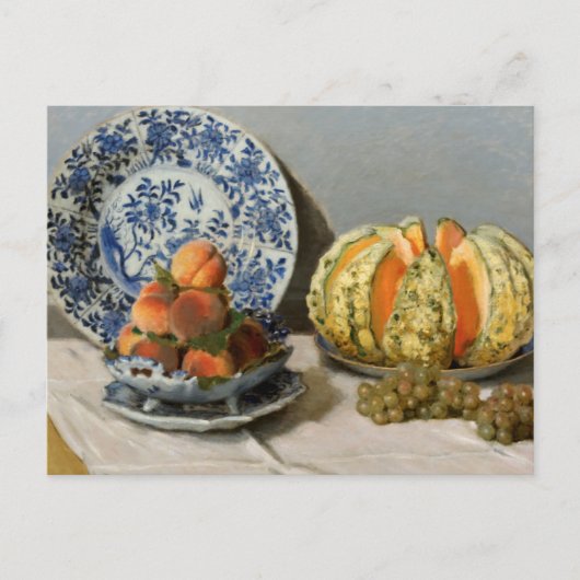 Stillleben mit Melon Claude Monet Postkarte (Vorderseite)
