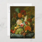 Stillleben mit Melon und Trauben Postkarte (Vorne/Hinten)